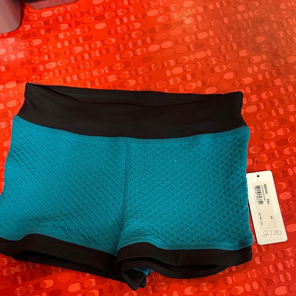 Bloch Teal and Black Kids Shorts